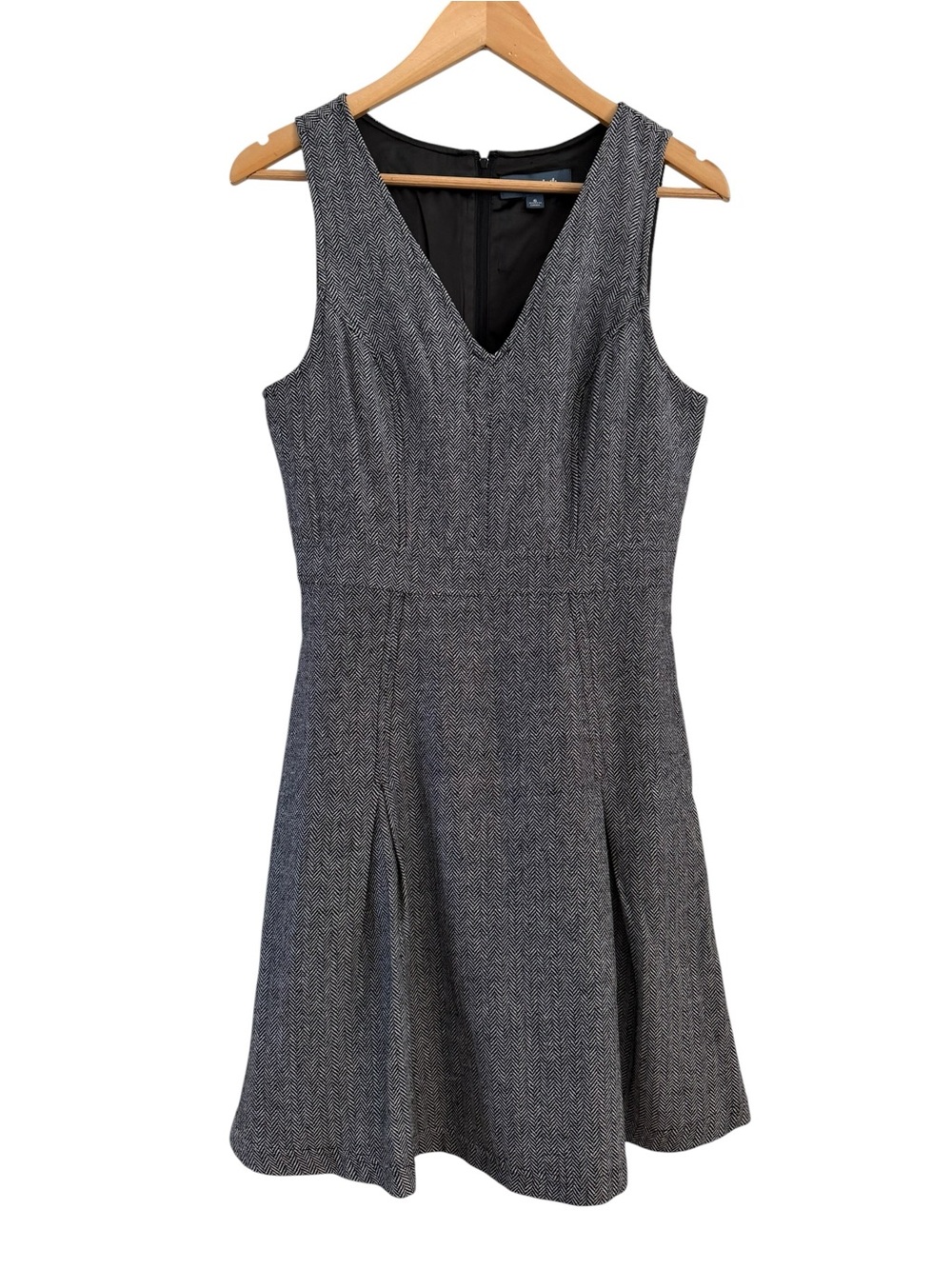 Modcloth fit-and-flare slate grey dress in size 6